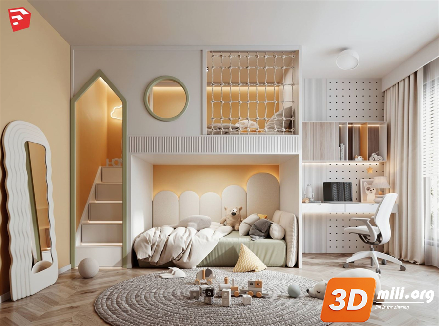 Children Room Scenes  Skp FIles 